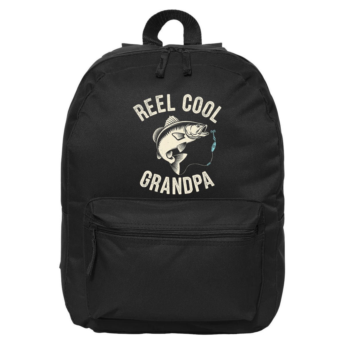 Reel Cool Grandpa Fisherman Grandad Bass Fishing Dad Angler .Png 16 in Basic Backpack
