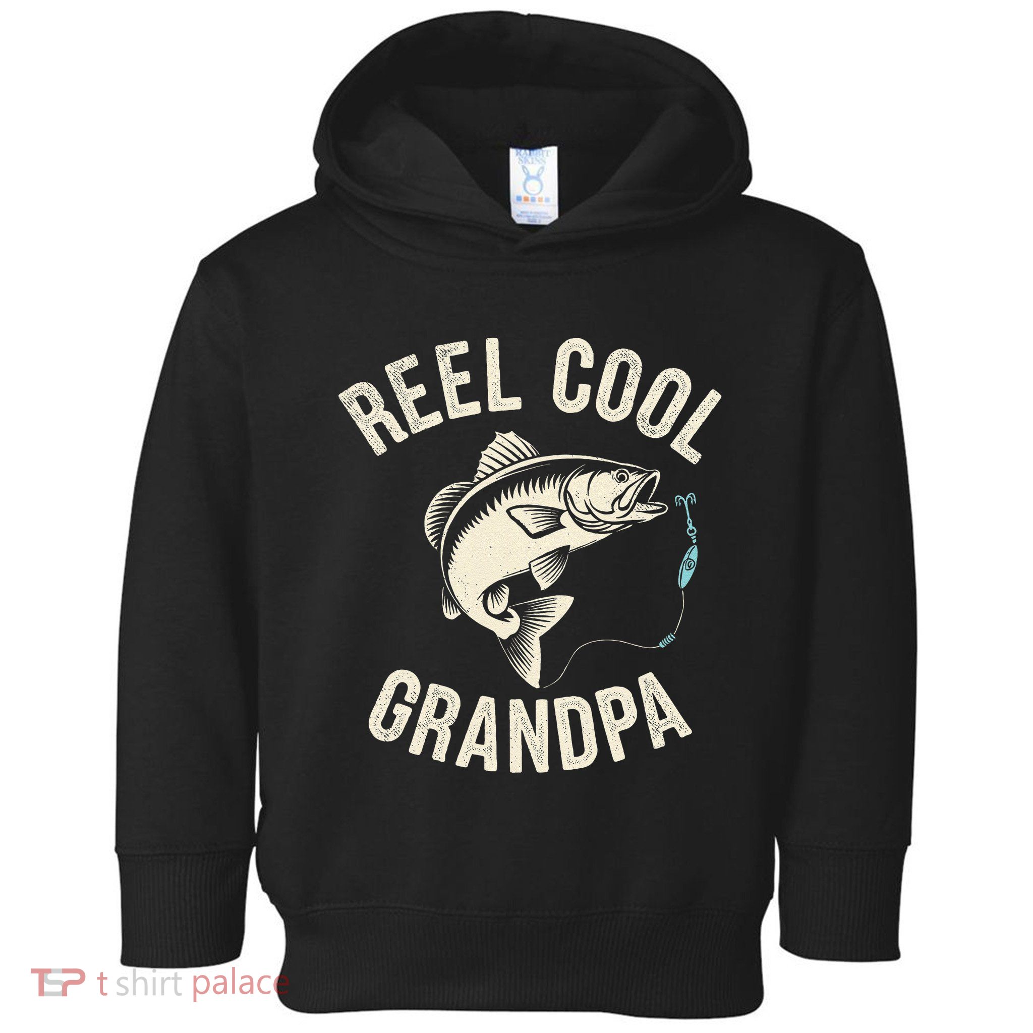 Reel Cool Grandpa Fisherman Grandad Bass Fishing Dad Angler .Png Toddler Hoodie