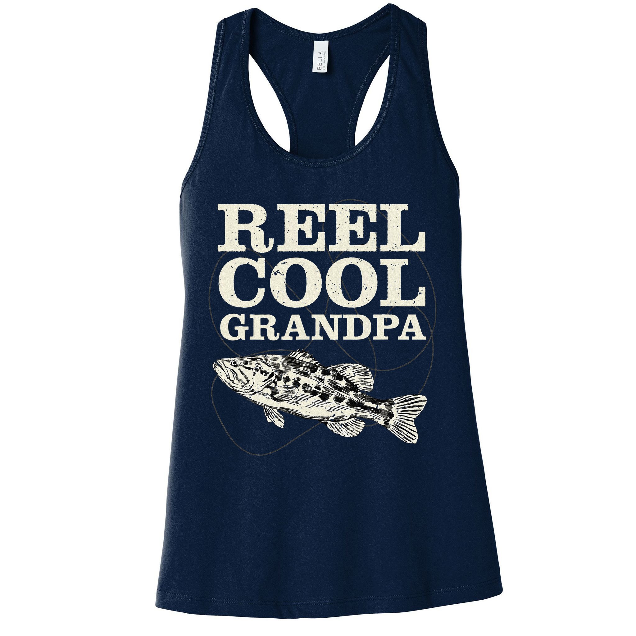 Reel Cool Grandpa Fly Fishing Walleye Fishing Pole Grandpa Womens Tank Top