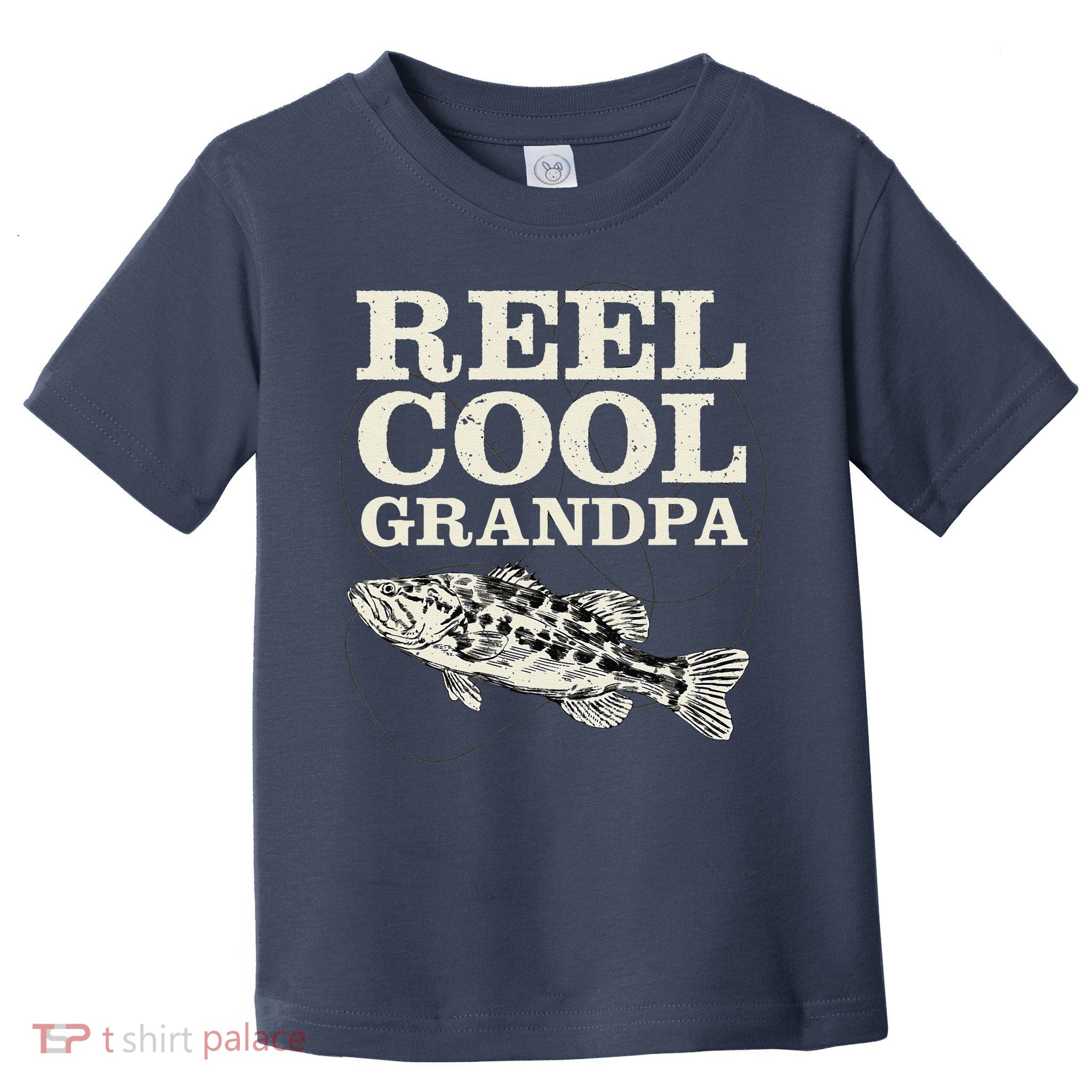 Reel Cool Grandpa Fly Fishing Walleye Fishing Pole Grandpa Toddler T-Shirt