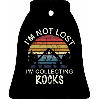 Rock Collecting Geologist Gifts Rock Collector Ceramic Bell Ornament