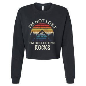 Rock Collecting Geologist Gifts Rock Collector Cropped Pullover Crew