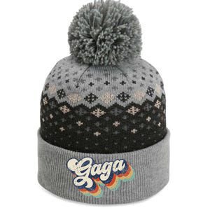 Retro Cute Gaga For Grandma Best Gaga Ever Mother's Day The Baniff Cuffed Pom Beanie