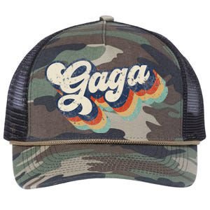 Retro Cute Gaga For Grandma Best Gaga Ever Mother's Day Retro Rope Trucker Hat Cap