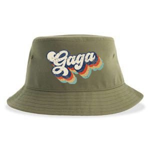 Retro Cute Gaga For Grandma Best Gaga Ever Mother's Day Sustainable Bucket Hat