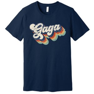 Retro Cute Gaga For Grandma Best Gaga Ever Mother's Day Premium T-Shirt