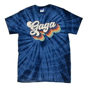 Retro Cute Gaga For Grandma Best Gaga Ever Mother's Day Tie-Dye T-Shirt