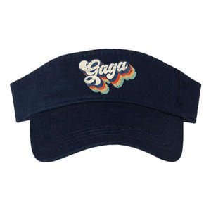 Retro Cute Gaga For Grandma Best Gaga Ever Mother's Day Valucap Bio-Washed Visor