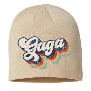 Retro Cute Gaga For Grandma Best Gaga Ever Mother's Day Sustainable Beanie