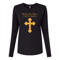 Roman Catholic Gift Make The Mass Latin Again Womens Cotton Relaxed Long Sleeve T-Shirt