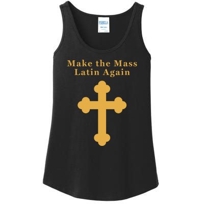 Roman Catholic Gift Make The Mass Latin Again Ladies Essential Tank