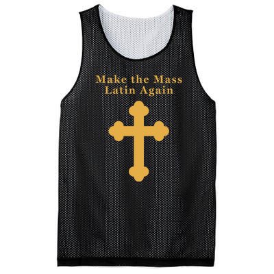 Roman Catholic Gift Make The Mass Latin Again Mesh Reversible Basketball Jersey Tank