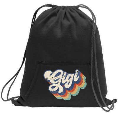 Retro Cute Gigi for Grandma Best Gigi Ever Mother's Day Sweatshirt Cinch Pack Bag