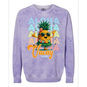 Retro Cute Hawaii Pineapple Grass Colorblast Crewneck Sweatshirt