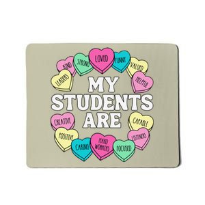 Retro Candy Heart Teacher ValentineS Positive Affirmation Mousepad