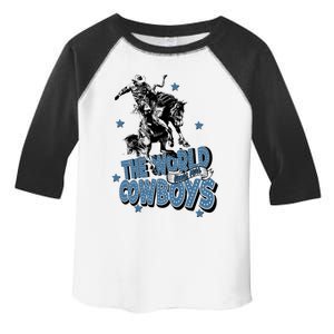 Retro Cow Horsing World Needs More Cow Western Country Funny Gift Toddler Fine Jersey T-Shirt