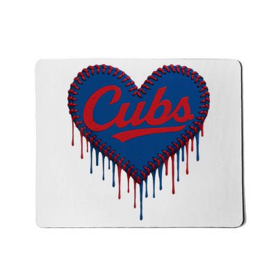 Retro Cubs Heart Name Styles Classic  Mousepad
