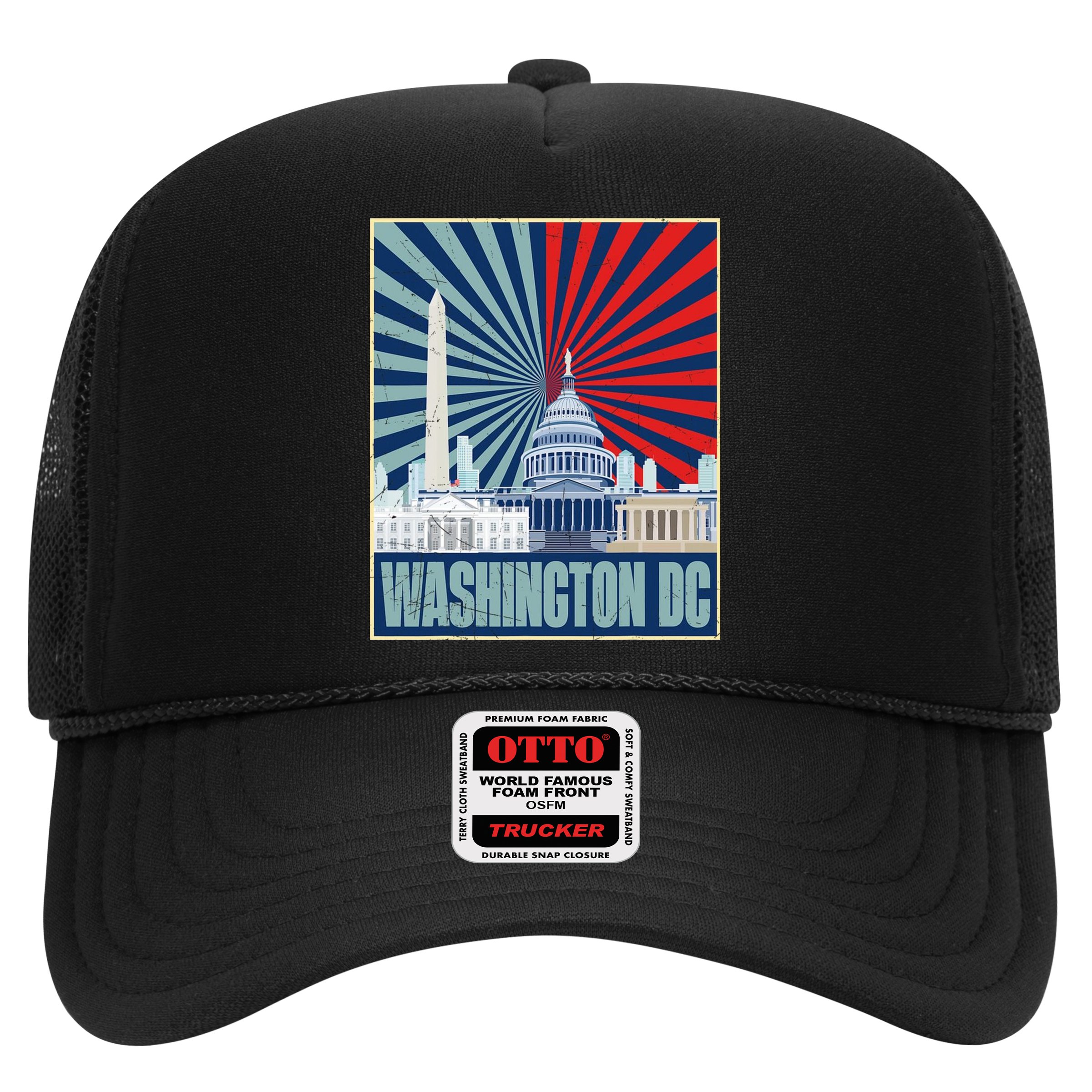 Retro Capitol Hill Washington DC American Flag Hat