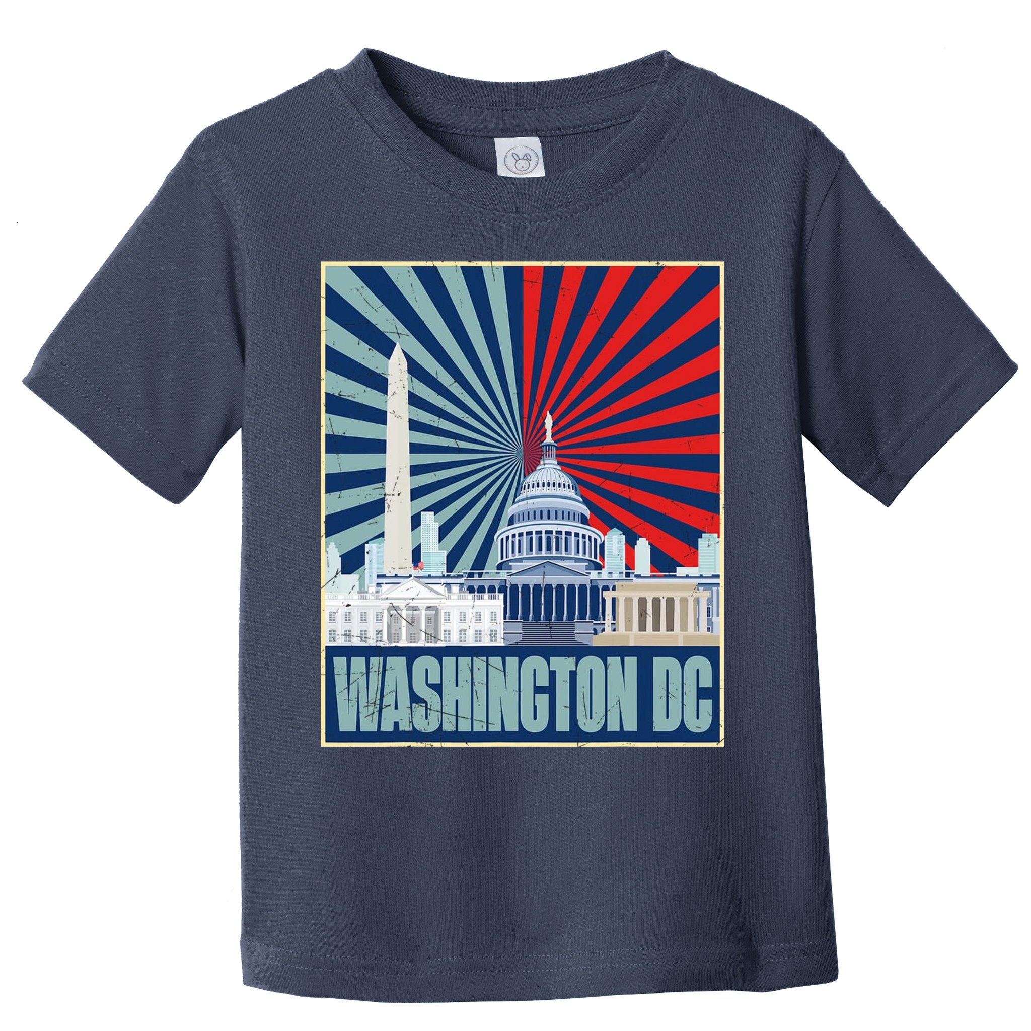 Retro Capitol Hill Washington DC American Flag Toddler T-Shirt
