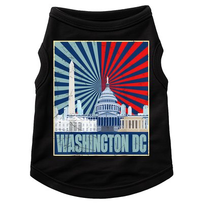 Retro Capitol Hill Washington DC American Flag 4th Of July Doggie Tank