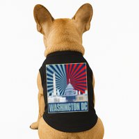 Retro Capitol Hill Washington DC American Flag 4th Of July Doggie Tank