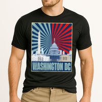 Retro Capitol Hill Washington DC American Flag 4th Of July Cooling Performance Crew T-Shirt