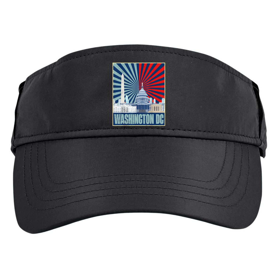 Retro Capitol Hill Washington DC American Flag 4th Of July Adult Drive Performance Visor