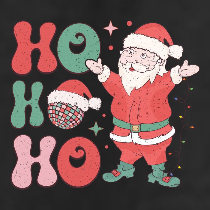 Retro Christmas Ho Ho Ho Design 11oz C Handle Ceramic Mug