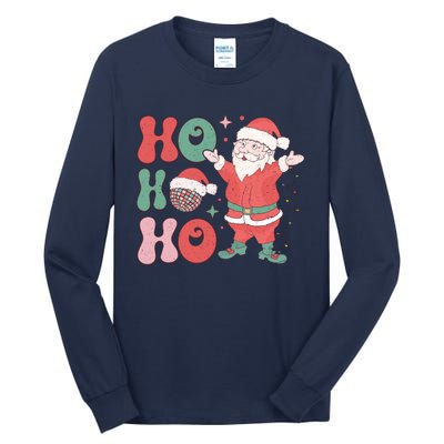 Retro Christmas Ho Ho Ho Design Tall Long Sleeve T-Shirt