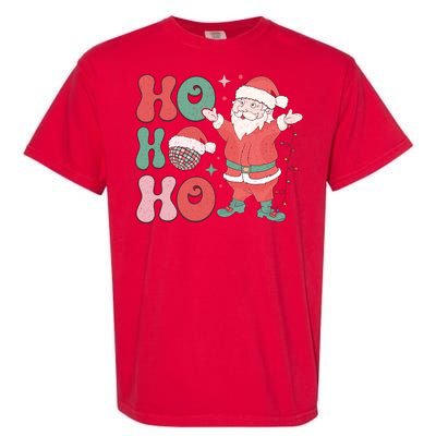 Retro Christmas Ho Ho Ho Design Garment-Dyed Heavyweight T-Shirt