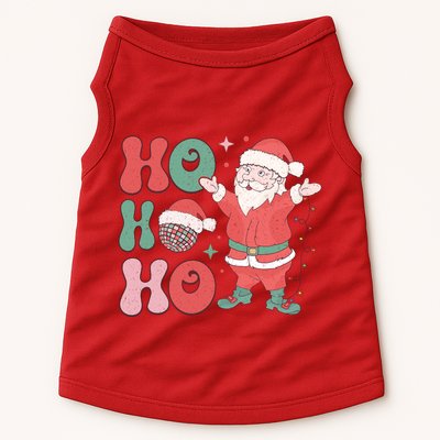 Retro Christmas Ho Ho Ho Design Doggie Tank