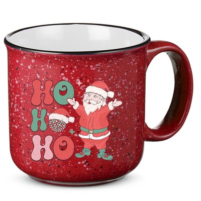 Retro Christmas Ho Ho Ho Design 15oz Campfire Ceramic Mug