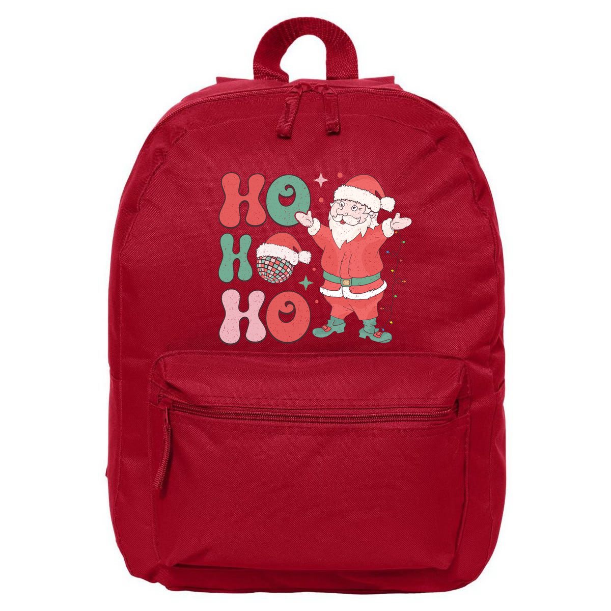 Retro Christmas Ho Ho Ho Design 16 in Basic Backpack