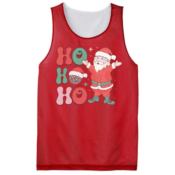 Retro Christmas Ho Ho Ho Design Mesh Reversible Basketball Jersey Tank