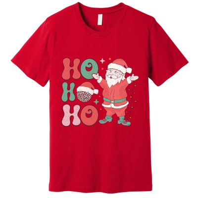 Retro Christmas Ho Ho Ho Design Premium T-Shirt