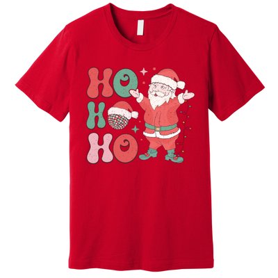 Retro Christmas Ho Ho Ho Design Premium T-Shirt