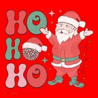 Retro Christmas Ho Ho Ho Design Premium T-Shirt