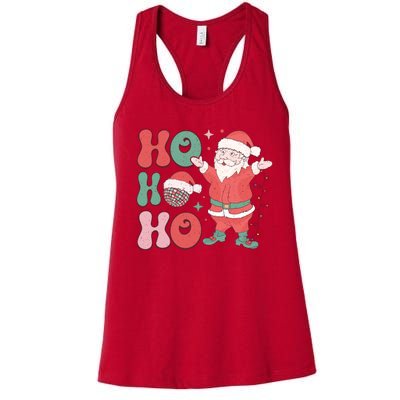 Retro Christmas Ho Ho Ho Design Women's Racerback Tank