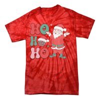 Retro Christmas Ho Ho Ho Design Tie-Dye T-Shirt