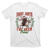 Raccoon Christmas Holiday Sorry Santa Ive Been Feral T-Shirt