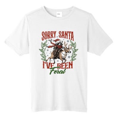 Raccoon Christmas Holiday Sorry Santa Ive Been Feral Tall Fusion ChromaSoft Performance T-Shirt