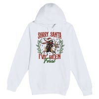 Raccoon Christmas Holiday Sorry Santa Ive Been Feral Premium Pullover Hoodie