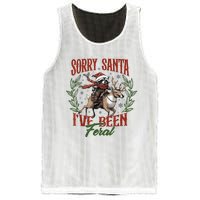 Raccoon Christmas Holiday Sorry Santa Ive Been Feral Mesh Reversible Basketball Jersey Tank