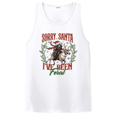 Raccoon Christmas Holiday Sorry Santa Ive Been Feral PosiCharge Competitor Tank