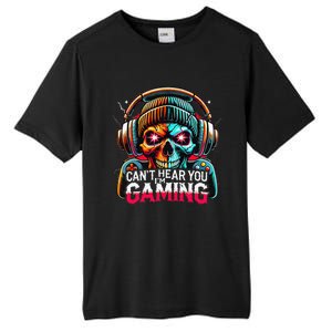 Retro CanT Hear You Gaming Skull Headset Game Lovers Design Tall Fusion ChromaSoft Performance T-Shirt