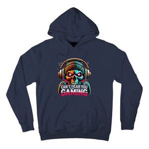 Retro CanT Hear You Gaming Skull Headset Game Lovers Design Tall Hoodie