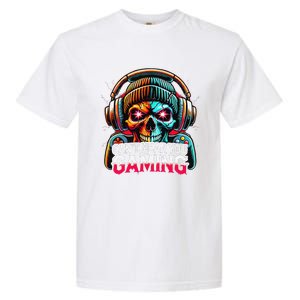 Retro CanT Hear You Gaming Skull Headset Game Lovers Design Garment-Dyed Heavyweight T-Shirt