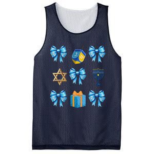 Retro Coquette Hanukkah Dreidel Menorah Chanukah Jewish Mesh Reversible Basketball Jersey Tank