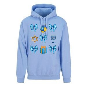 Retro Coquette Hanukkah Dreidel Menorah Chanukah Jewish Unisex Surf Hoodie