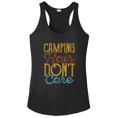 Retro Camping Hair Dont Care Gift Camping Addiction Ladies PosiCharge Competitor Racerback Tank